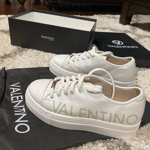 Valentino White Leather Sneakers